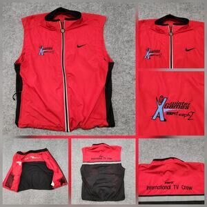 VTG X Games Winter ESPN Film Staff CREW Mens L Large? NIKE Y2K Vest Jacket